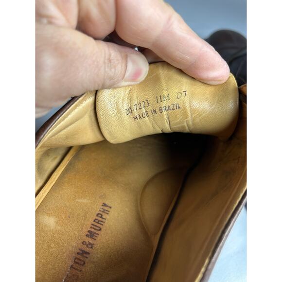 Johnston & Murphy Shuler Bicycle Brown Leather Oxford Shoes Mens 11.M  20-7223 main image 9